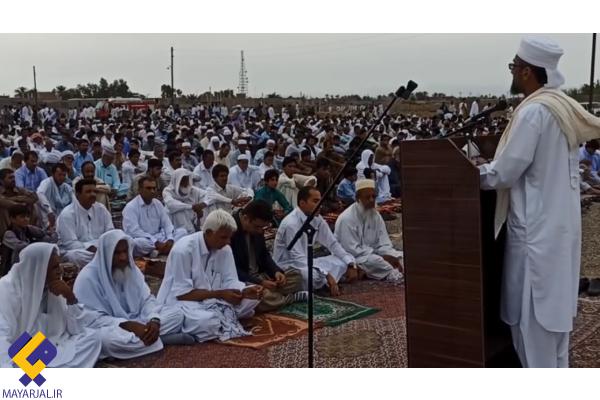 برگزاری نماز عید قربان در بمپور/روایت آداب و رسوم عید به بیان فرماندار+فیلم