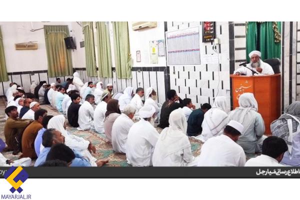 روایت تصویری از نماز جمعه مسجد جامع شیخین ایرانشهر به امامت مولانا عبدالرحیم رسولی زاده