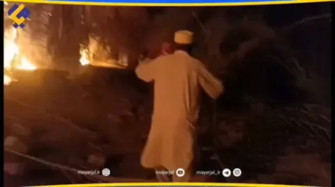 آتش‌سوزی گسترده در نخلستان‌های روستای دسک